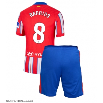 Billige Fotballdrakt Atletico Madrid Pablo Barrios #8 Replika Hjemmedraktsett Barn 2024-25 Kortermet (med bukser)